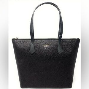 Kate Spade Joeley Tote Bag in Black Glitter & Matching Glitter Card Holder EUC